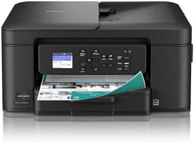 Brother Work Smart 1360 Wireless Color Inkjet All-in-One Printer with Automatic Duplex Printing and 1.8” Color Display | Includes Refresh Subscription Trial(1) (MFC-J1360DW) (Uses LC501 Series Inks) : Office Products