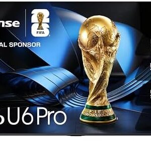 Hisense 75" U6 Pro Series Mini‑LED 4K UHD HDR Gaming AI Smart Fire TV (75U6SF Pro, 2026 New) – Hi-QLED, Native 144Hz, Motion Rate 480, Dolby Vision IQ,· Atmos, HDR10+, Glare-Free, Alexa+ : Electronics
