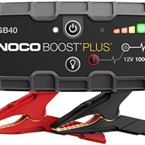 NOCO Boost GB40: 1000A UltraSafe Jump Starter – 12V Lithium Battery Booster Pack, Portable Jump Box, Power Bank & Jumper Cables - for 6.0L Gas and 3.0L Diesel Engines | Spark-Proof + Reverse Polarity Protection - Power Bank - 100-Lumen LED Flashlight - For 6.0L Gas and 3.0L Diesel Engines : Automotive