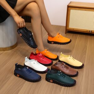 [Handmade Women Shoes] Handmade Women Shoes - Comfortable Stitching, Four Seasons Shoes, Mother Shoes