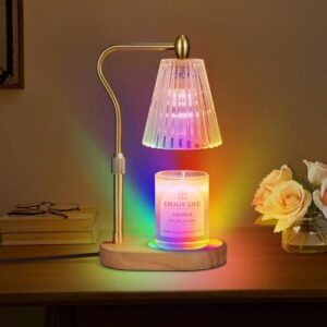 seenlast Candle Warmer Lamp with 8 Colors LED Changing,with Timer Dimmer Adjustable Height,Mothers Day Gifts,Vintage Home Decor : Home & Kitchen