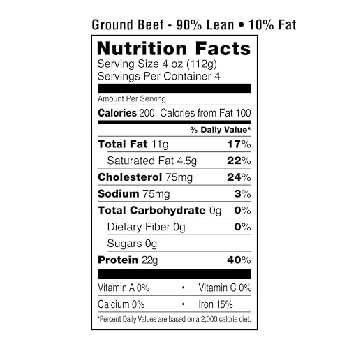 Amazon Grocery, Ground Beef, 90% Lean/10% Fat, 1 lb : Books - Image 2
