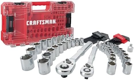 CRAFTSMAN Versastack Mechanics Tool Set, 1/4 and 3/8 Inch Drive, 71 Piece (CMMT45171) -