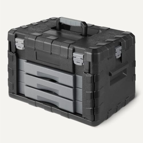 Amazon Basics 287-Piece Mechanic Socket Set with Quick-Release Ratchets, Wrenches, Bits, 1/4" 3/8" 1/2", Metric and SAE, 3-Drawer Case, for Auto and Machine Repairs - - Image 5