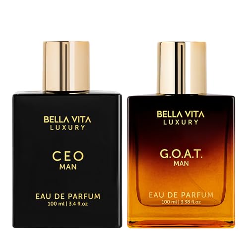 BellaVita Luxury Sigma Male (CEO Man & GOAT Man) Perfume Cologne for Men 2x100ml Combo | Gift for Father's day | Cologne with Lemon, Lavender, Tonka & Agarwood Perfume : Beauty & Personal Care