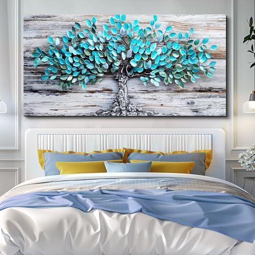 Lapremoly Tree of Life Canvas Wall Decor For Bedroom Large Wall Art For Living Room Office Decorations Blue Wall Paintings Abstract Pictures Modern Artwork Posters kitchen Home Decor Aesthetic 30x60: Posters & Prints - Image 7