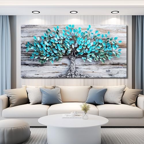 Lapremoly Tree of Life Canvas Wall Decor For Bedroom Large Wall Art For Living Room Office Decorations Blue Wall Paintings Abstract Pictures Modern Artwork Posters kitchen Home Decor Aesthetic 30x60: Posters & Prints - Image 8