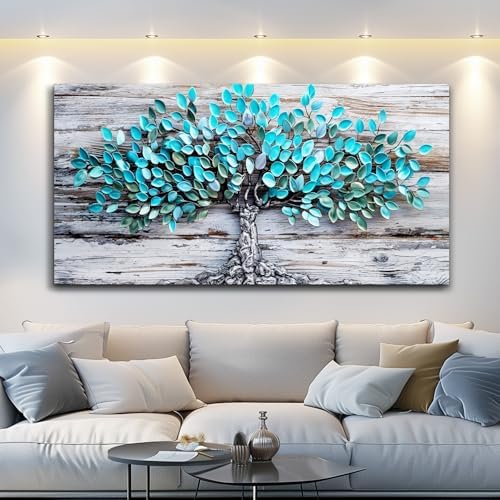 Lapremoly Tree of Life Canvas Wall Decor For Bedroom Large Wall Art For Living Room Office Decorations Blue Wall Paintings Abstract Pictures Modern Artwork Posters kitchen Home Decor Aesthetic 30x60: Posters & Prints