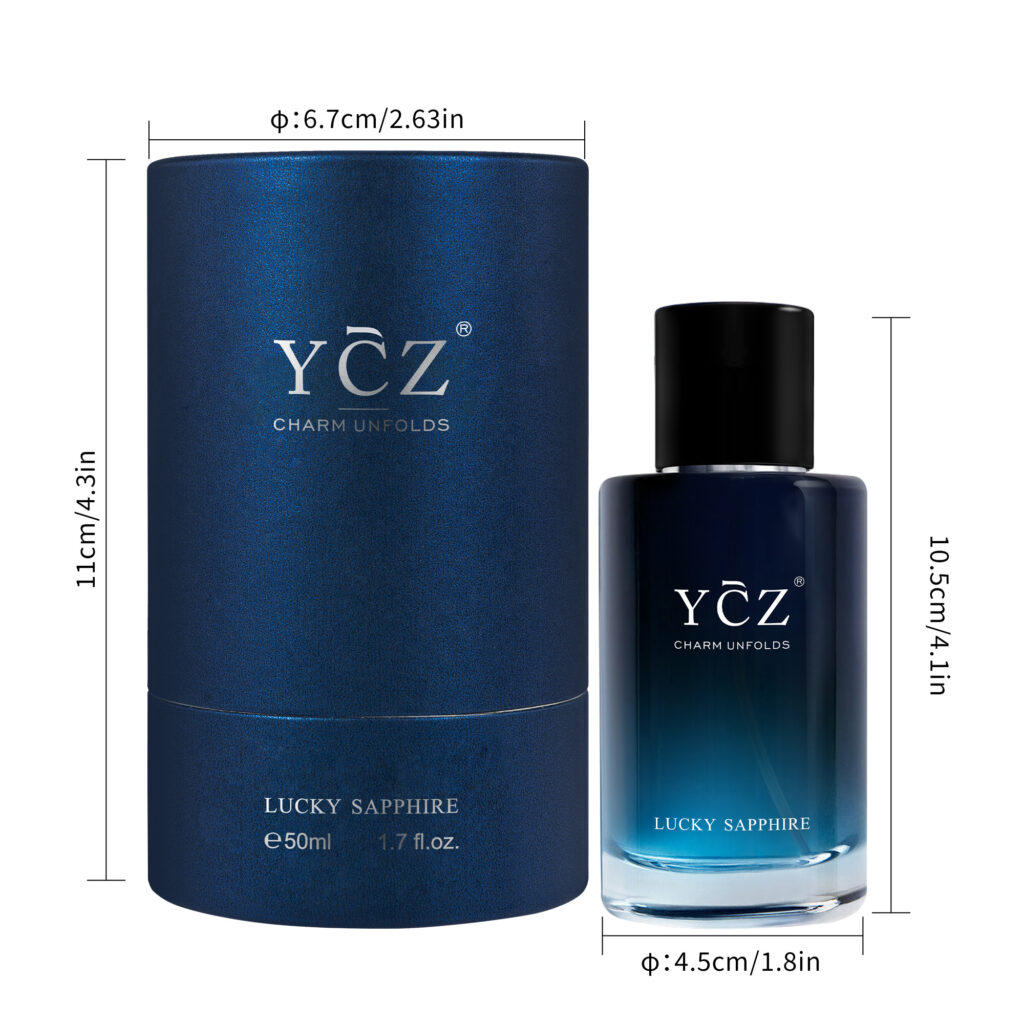 YCZ Men's Lucky Sapphire Perfume, | 1.69fl.oz, local warehouse, cologne for men, perfume de hombre, Gift for New Year/Valentine's Day